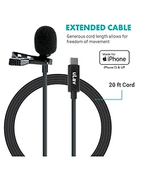 Movo uLav-l Digital Lavalier Omnidirectional Clip on Microphone with Usb-c Connector