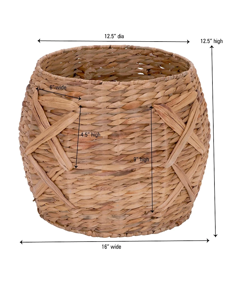 Household Essentials X-Weave Round Wicker Floor Basket