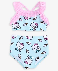 Dreamwave Hello Kitty Toddler Girls' 2-6X Printed 2-Piece Swimsuit