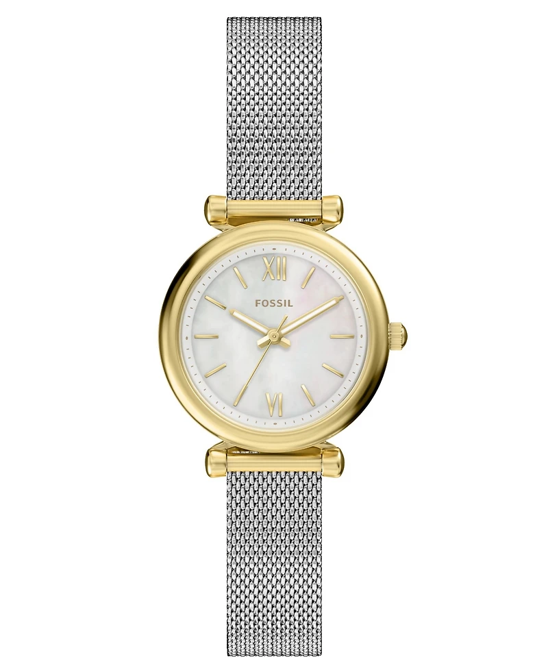 Fossil Women's Carlie Three-Hand Stainless Steel Watch, 28mm