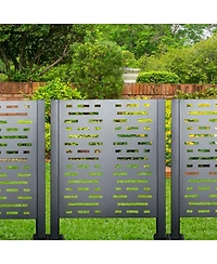Mondawe 3ftx3ft Air Conditioner Fence Metal Privacy Fence Cover for Outdoor Units