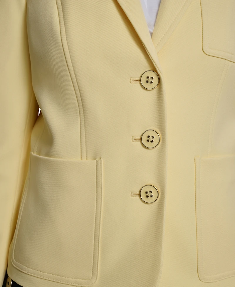 Tommy Hilfiger Women's Puff Sleeve Notch Collar Blazer