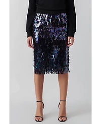 endless rose Women's Sequin Midi Skirt