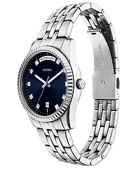 Fossil Women's Scarlette Three-Hand Day-Date Stainless Steel Watch, 34mm