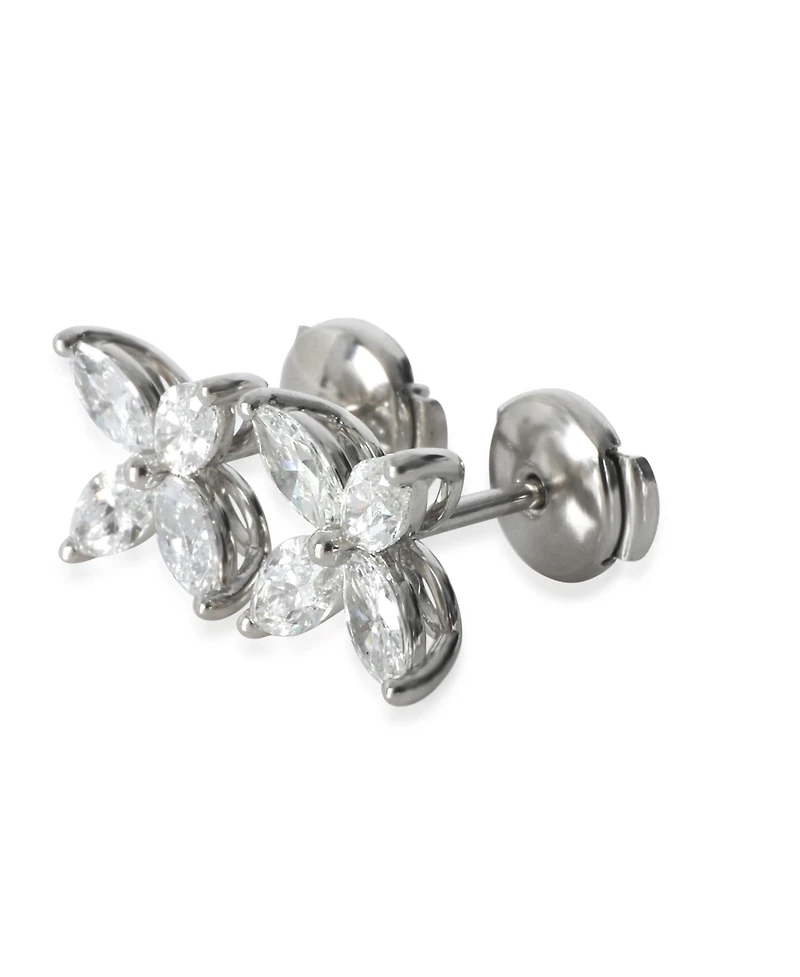 Pre-Owned Tiffany & Co Tiffany & Co. Platinum Diamond Large Model Victoria Earrings