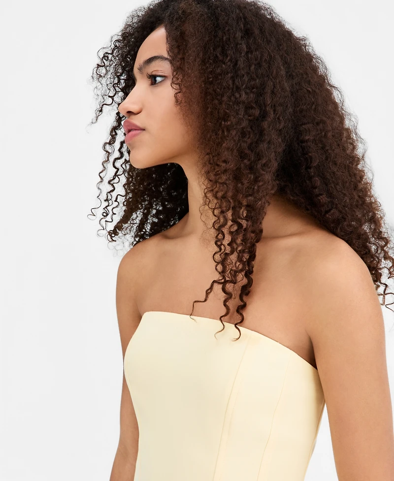 Siena Women's Mixed-Media Dropped-Waist Midi Dress