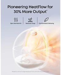 eufy Baby Heated Breast Pump E20, Hands Free In Bra, HeatFlow Tech, 3 Heat Levels, App Control, Hospital Grade, Leakproof, Quiet