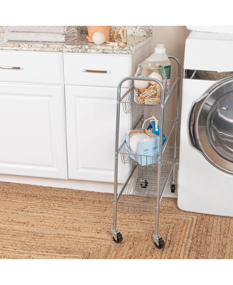 Household Essentials 3-Tier Slim Storage Cart