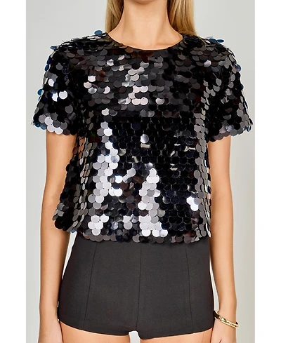 Women's Fisheye Sequins Top