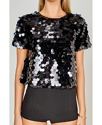 Women's Fisheye Sequins Top