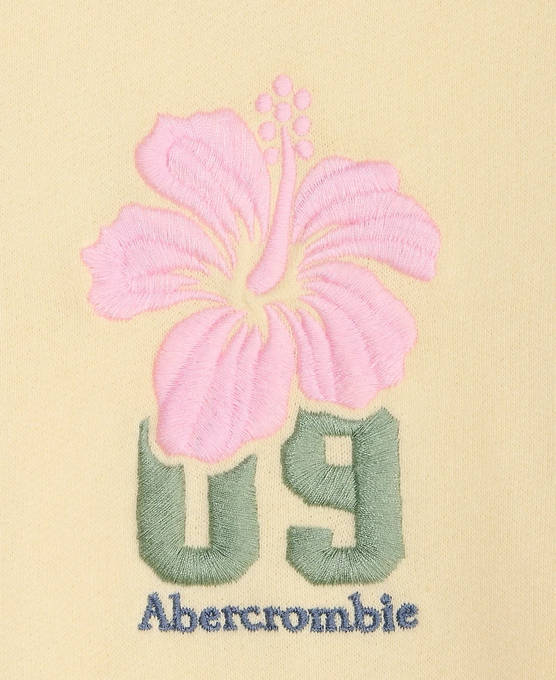 abercrombie kids Girls' 5-16 Fashion Fleece Crewneck Sweatshirt