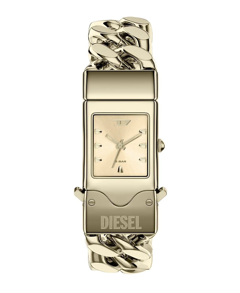 Diesel Men's Closer Quartz Three-Hand Gold Stainless Steel Watch, 22mm