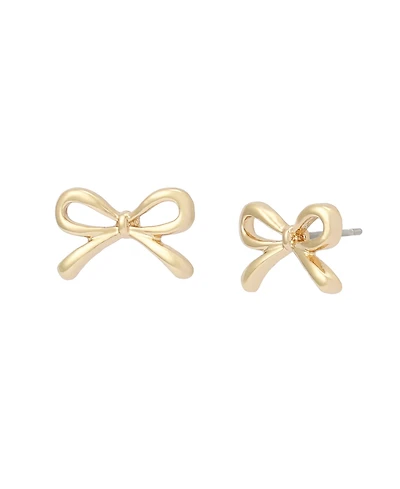 Betsey Johnson Gold Bow Stud Earrings
