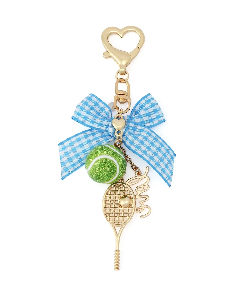 Betsey Johnson Faux Stone Gingham Bow Tennis Heart Accessory Charm