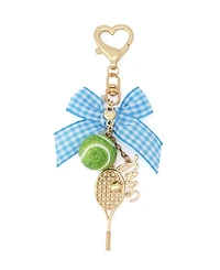 Betsey Johnson Faux Stone Gingham Bow Tennis Heart Accessory Charm