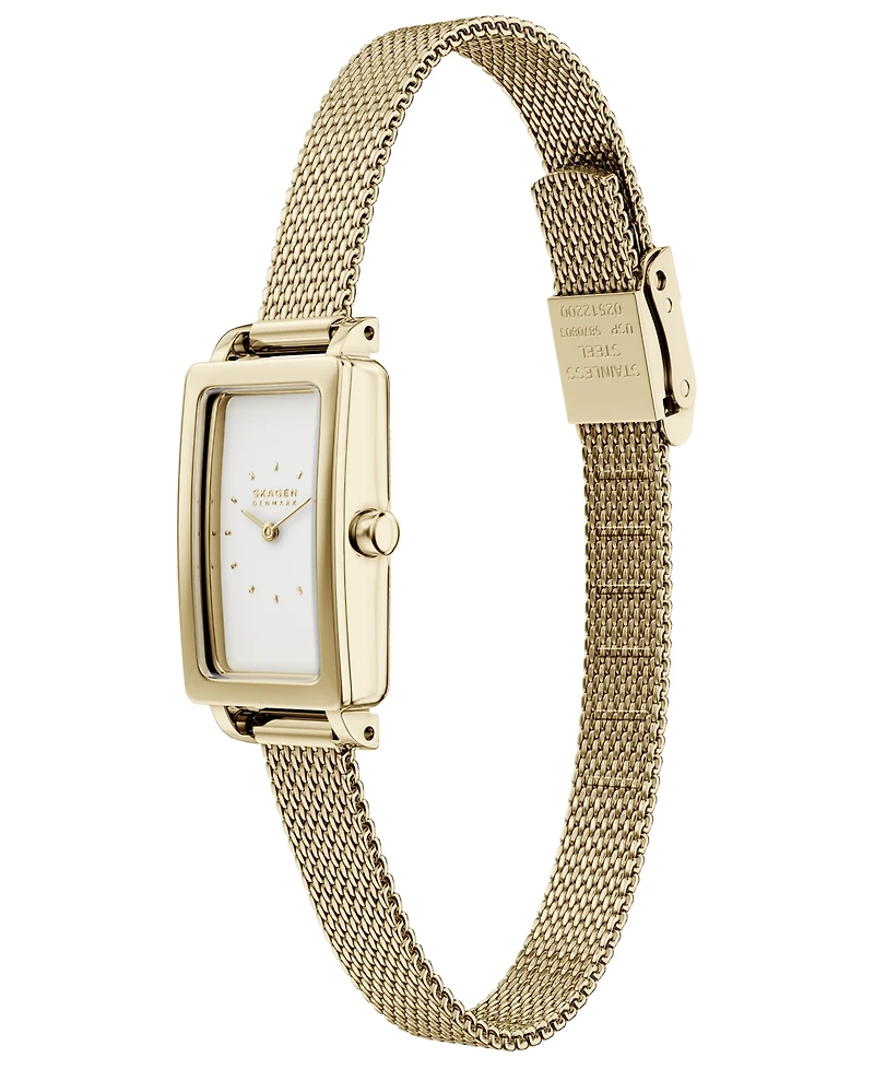Skagen Women's Hagen Micro Gift Set Quartz Two-Hand Gold Stainless Steel Watch, 30mm
