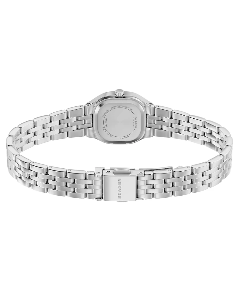 Skagen Women's Mellem Micro Quartz Two-Hand Silver Stainless Steel Less Than Watch, 22mm
