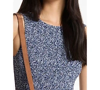 Michael Kors Women's High-Low Smock Crew Neck Maxi Dress