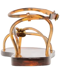 Dolce Vita Women's Kenley Vinyl Strappy Jewelry Stud Flat Sandals