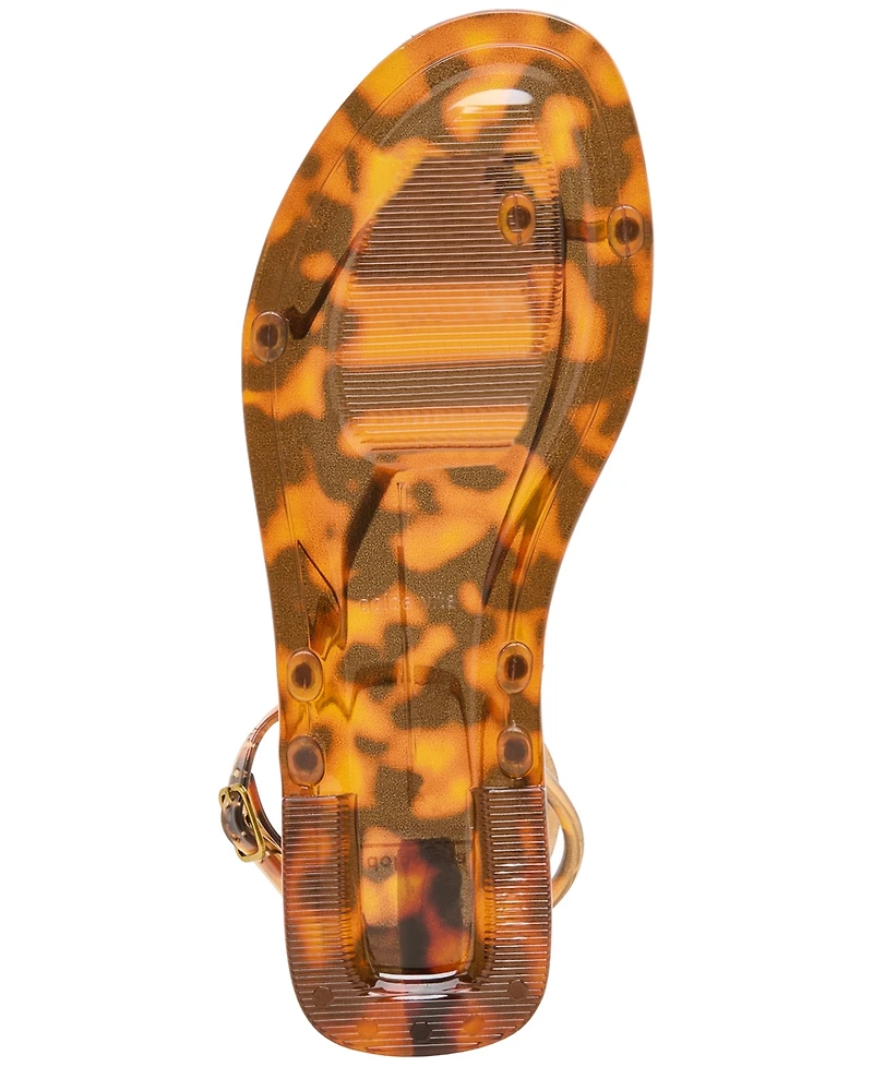 Dolce Vita Women's Kenley Vinyl Strappy Jewelry Stud Flat Sandals