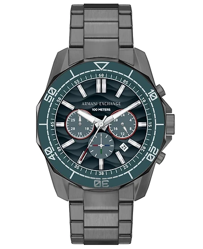 Armani Exchange Men's Quartz Chronograph Gunmetal Stainless Steel Watch, 44mm