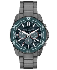 Armani Exchange Men's Quartz Chronograph Gunmetal Stainless Steel Watch, 44mm
