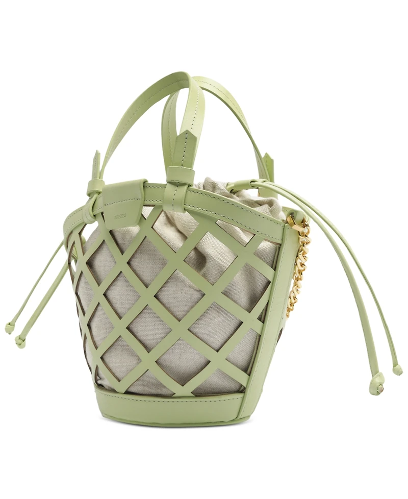 Arezzo Petra Mini Leather Bucket Handbag