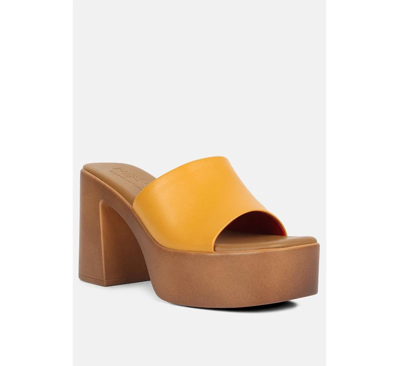 Scandal Womens Slip on Block Heel Sandals