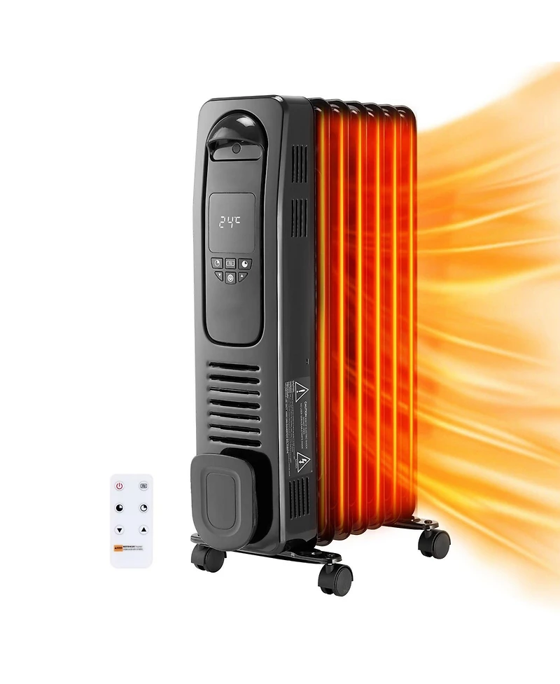Sugift 1500W Oil Filled Radiator with Digital Controls & 24-Hour Timer