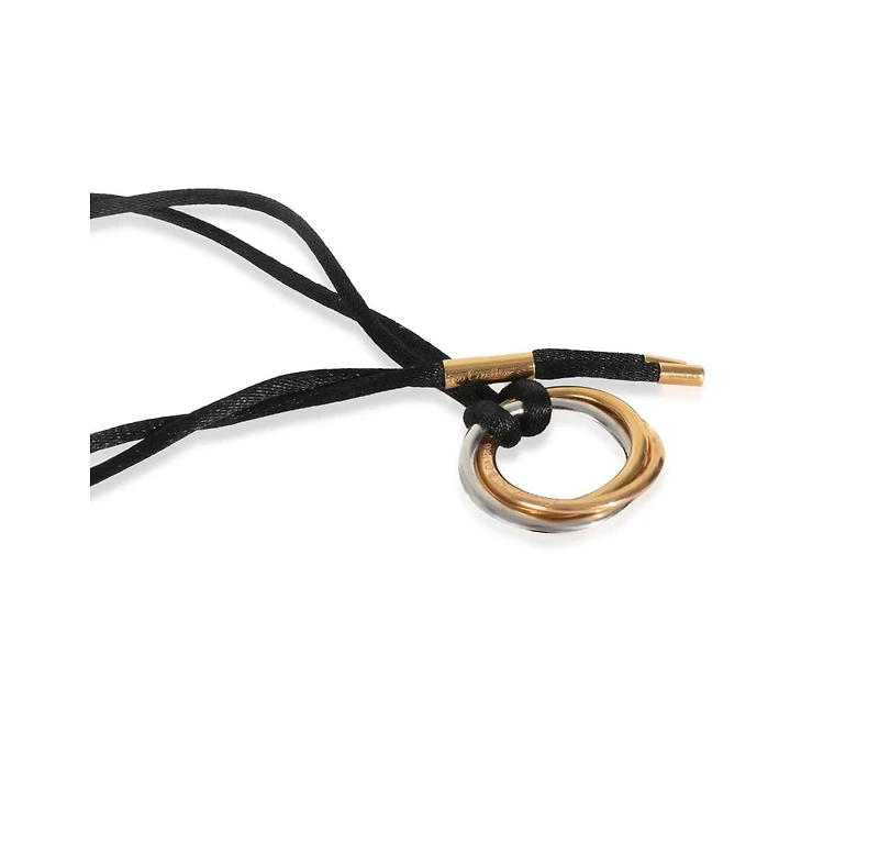 Pre-Owned Cartier Cartier 3-Tone Gold Diamond Medium Model Trinity Necklace