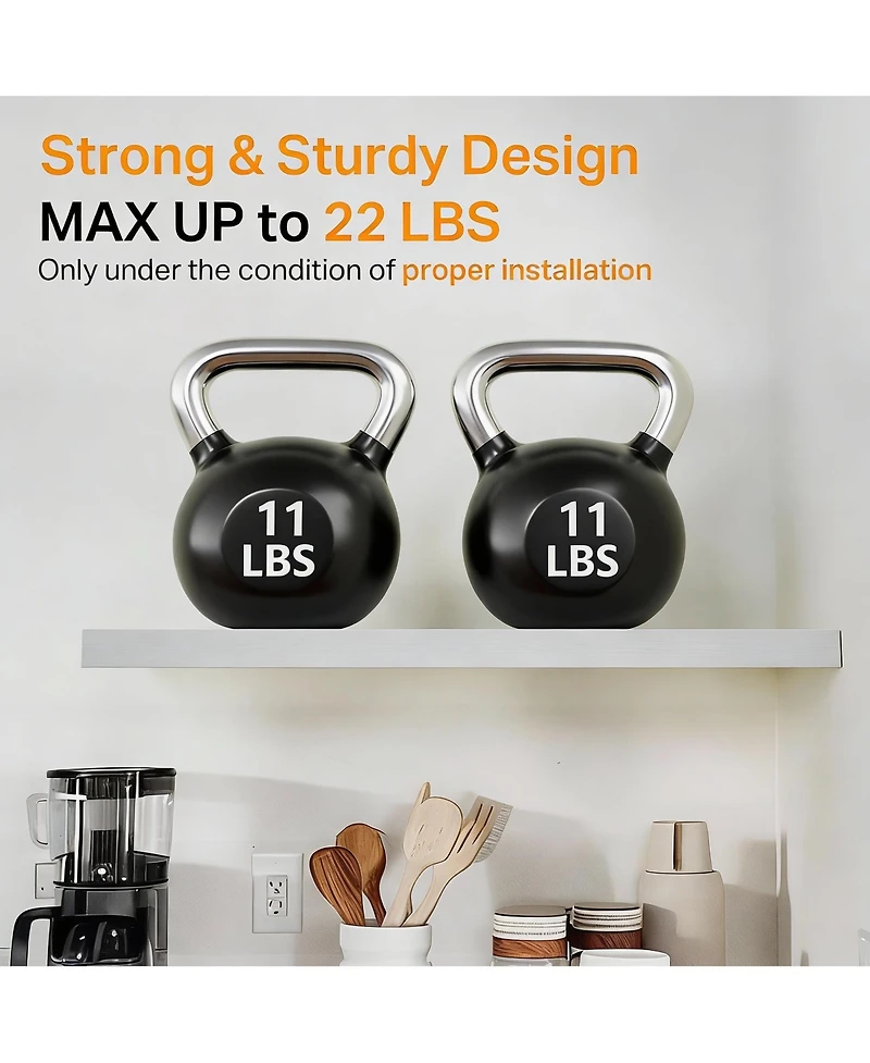 Yigii Rustic Floating Shelves for Bathroom, Bedroom, Kitchen