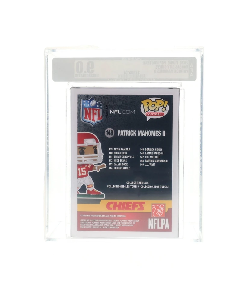 Funko Kansas City Chiefs Nfl Pop Vinyl Figure | Patrick Mahomes | Rated Afa 9