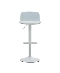 Streamdale Furniture Modern Pu Leather Adjustable Swivel Bar Stools (Set of 2) - White