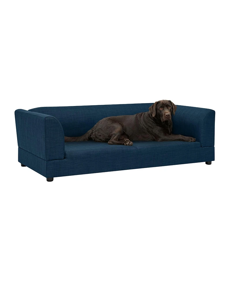 Zeus & Ruta Oversized Pet Sofa for Medium/Large Dogs, Dark Blue, 56.5"26"17"