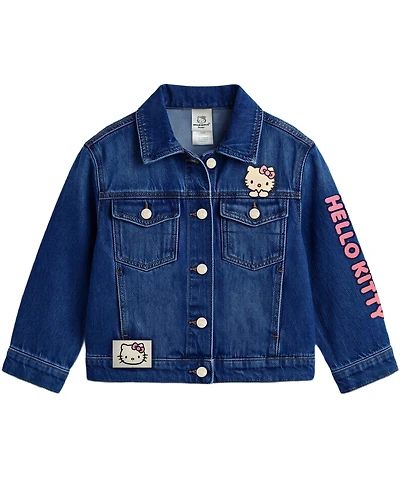 Hello Kitty Girls' 2T-6X Classic Front Button Denim Jacket