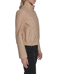 Cole Haan Women's Pinstripe Rain Bomber Jacket