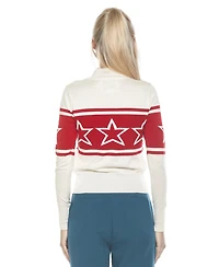 Alexia Admor Women's Lisa Star Mock Neck Sweater