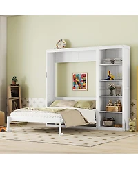 Streamdale Queen Size Murphy Bed Wall Bed with Shelves