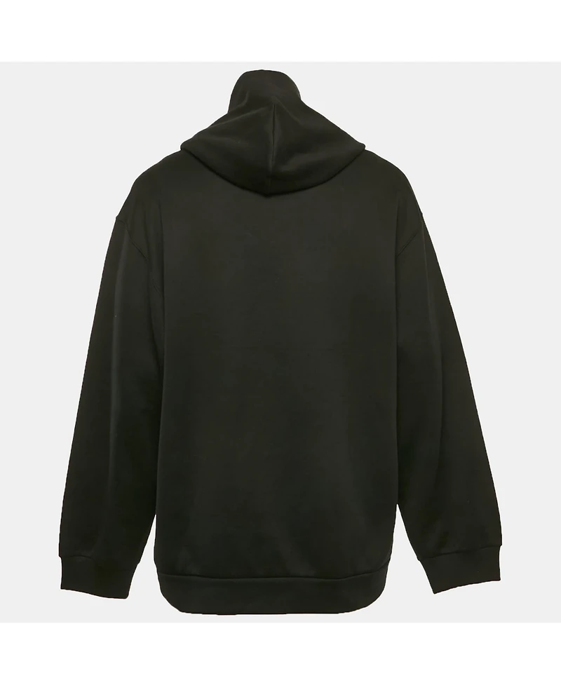 Pre-Owned Dolce & Gabbana Men's Black 3D Logo Cotton Knit Hoodie