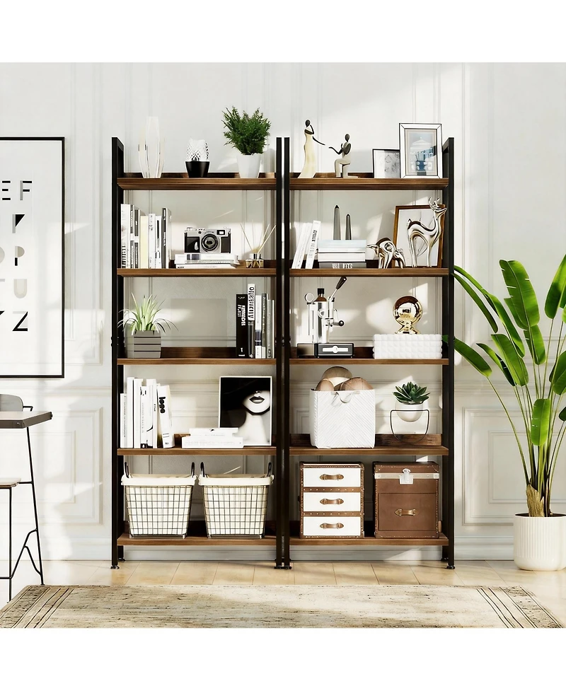 Yigii Multifunctional Bookshelf - Modern Design, Waterproof Panels, Easy Assembly