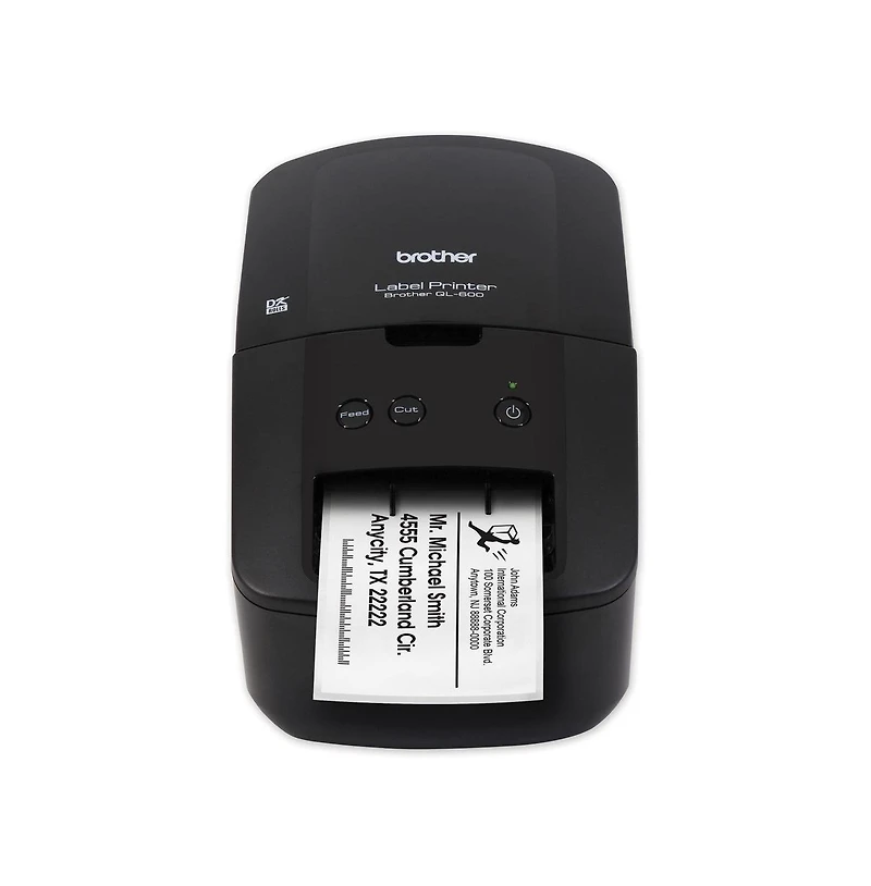Brother Ql-600 5.1 in. x 8.8 in. x 6.1 in. 44 Labels/Min Print Speed Economic Desktop Label Printer
