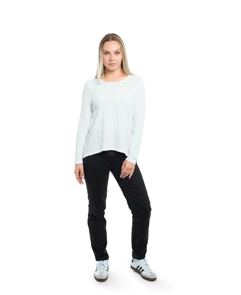 Wilt Clothing Women's Wide Neck Long Sleeve Tee