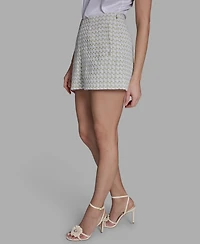 Bcbg Women's Mid-Rise Pull-On Tweed Shorts