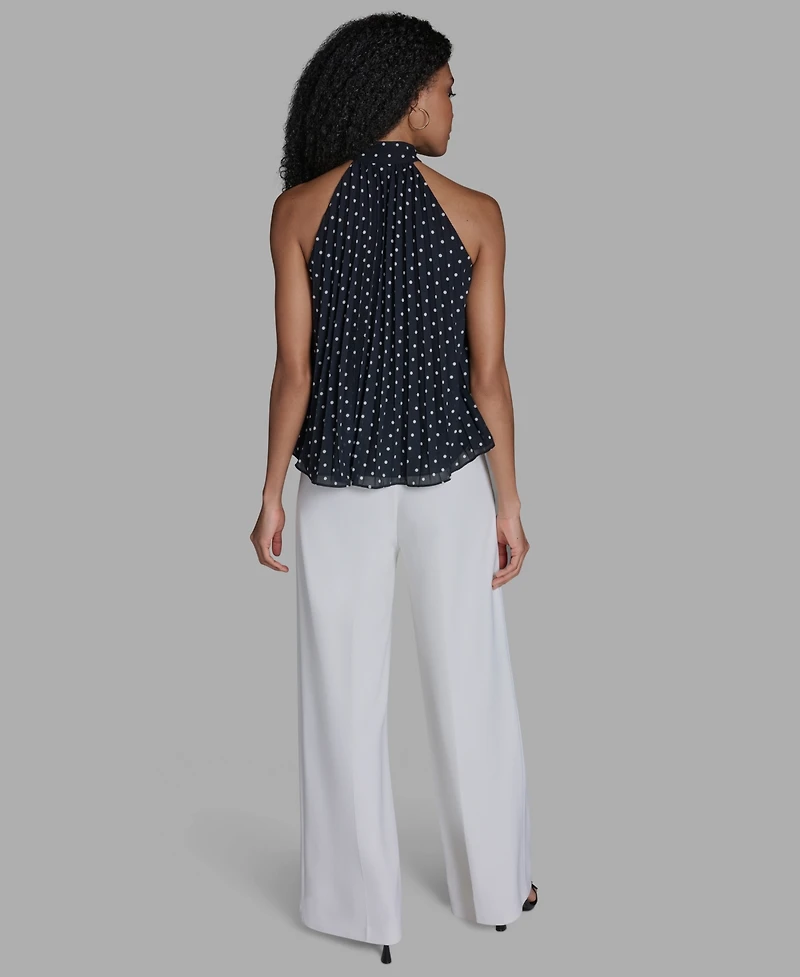Bcbg Women's Polka Dot Halter Neck Top
