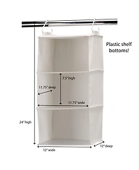 Household Essentials 3-Shelf Hanging Closet Organizer