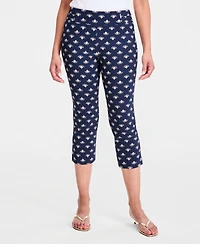 Jm Collection Women's Printed Pull-On Capri Pants, Macy's Exclusive
