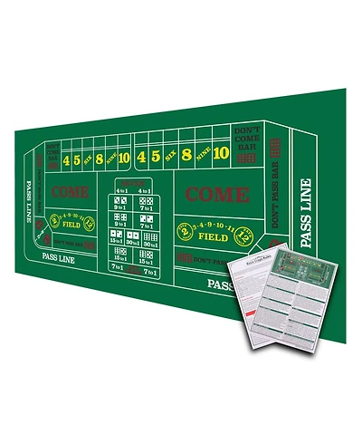 Gse Games & Sports Expert Texas Hold'em Poker Layout Felt with Instructions, Las Vegas Style Game Tabletop Mat