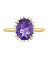 Macy's Citrine (2-1/5 ct. t.w.) & Diamond Accent Ring 10K Yellow Gold (Also Available Blue Topaz, Amethyst, Peridot, Garnet)