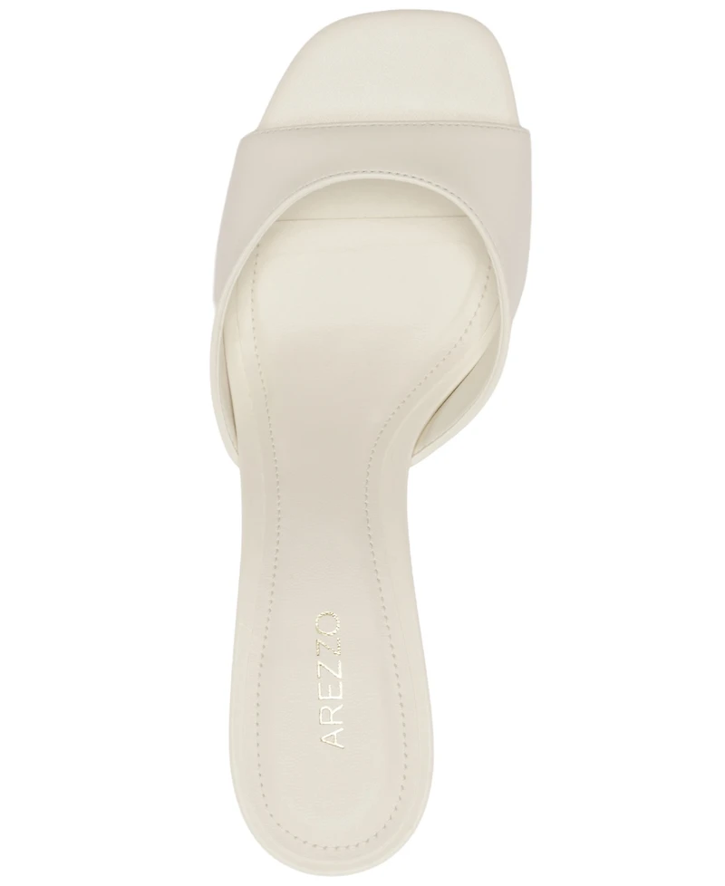 Arezzo Women's Leona Square Toe Wedge Sandals