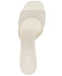 Arezzo Women's Leona Square Toe Wedge Sandals